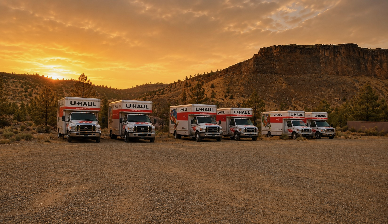 U-Haul trucks at Crooked River Ranch Terrebonne Oregon